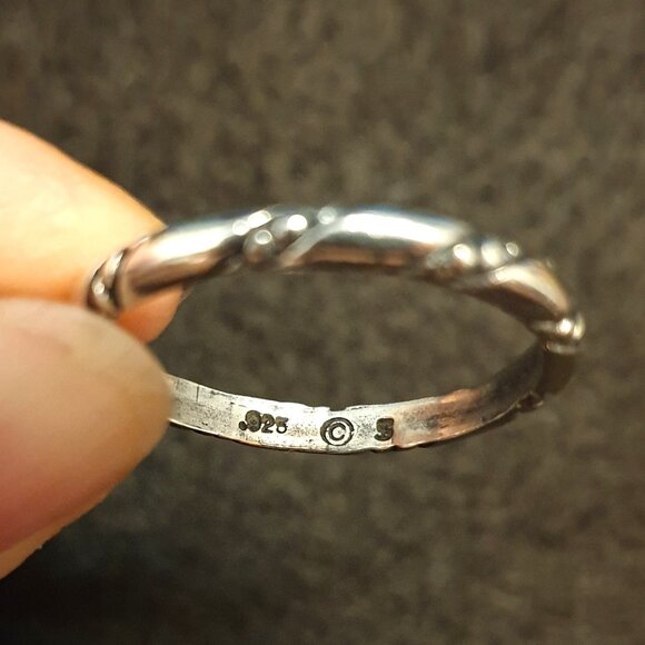 Rare Vintage Silpada 925 Sterling Silver Set of 5 Stackable Band Rings - Picture 7 of 13